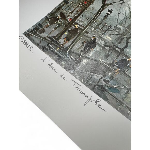1975 Paris Krisarts L' Are de Triomphe Print French Artist Maurice Legendre - Picture 2 of 4